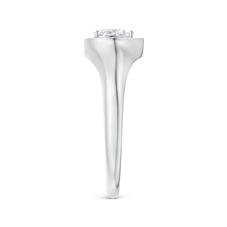 5mm GVS2 Heart-Shaped Diamond Halo Signet Ring in P950 Platinum side-2
