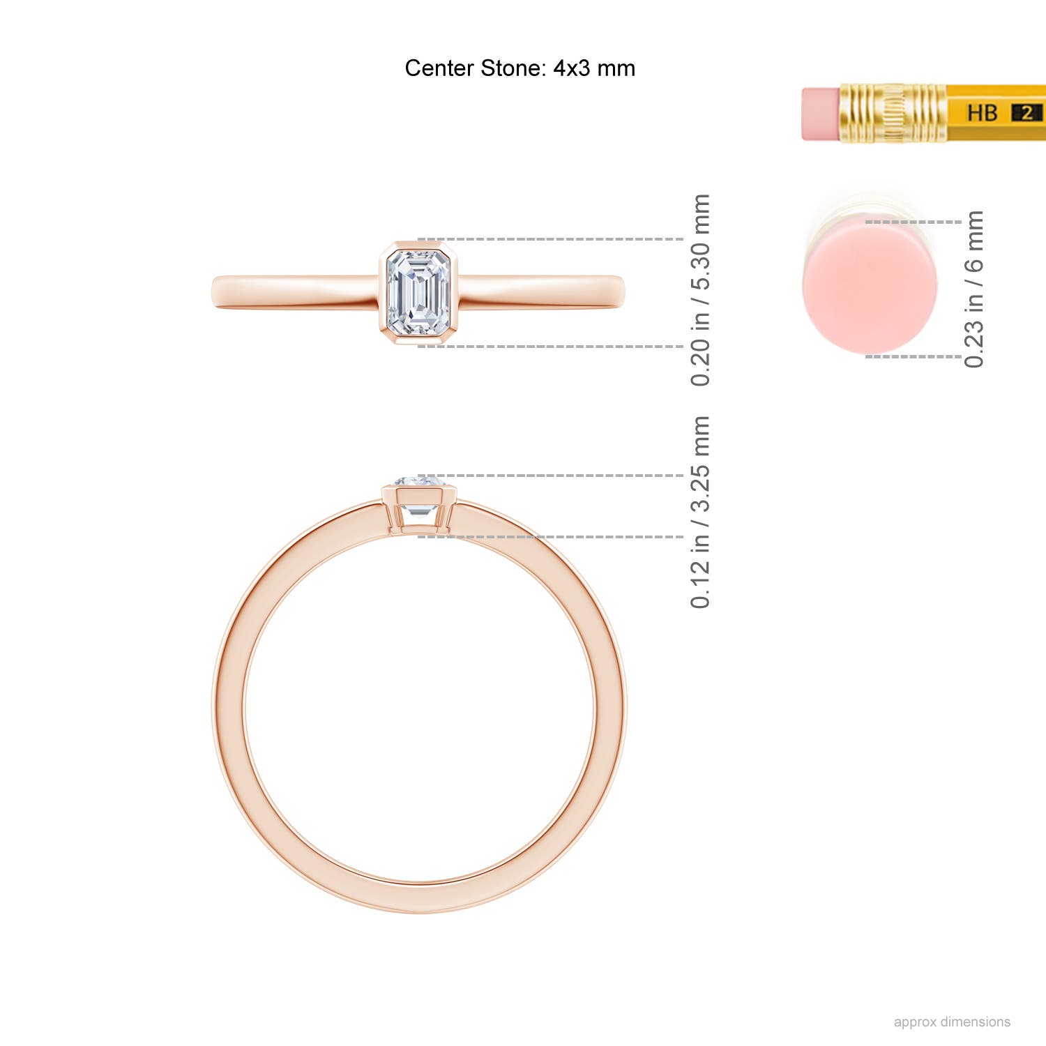 G, VS2 / 0.2 CT / 14 KT Rose Gold