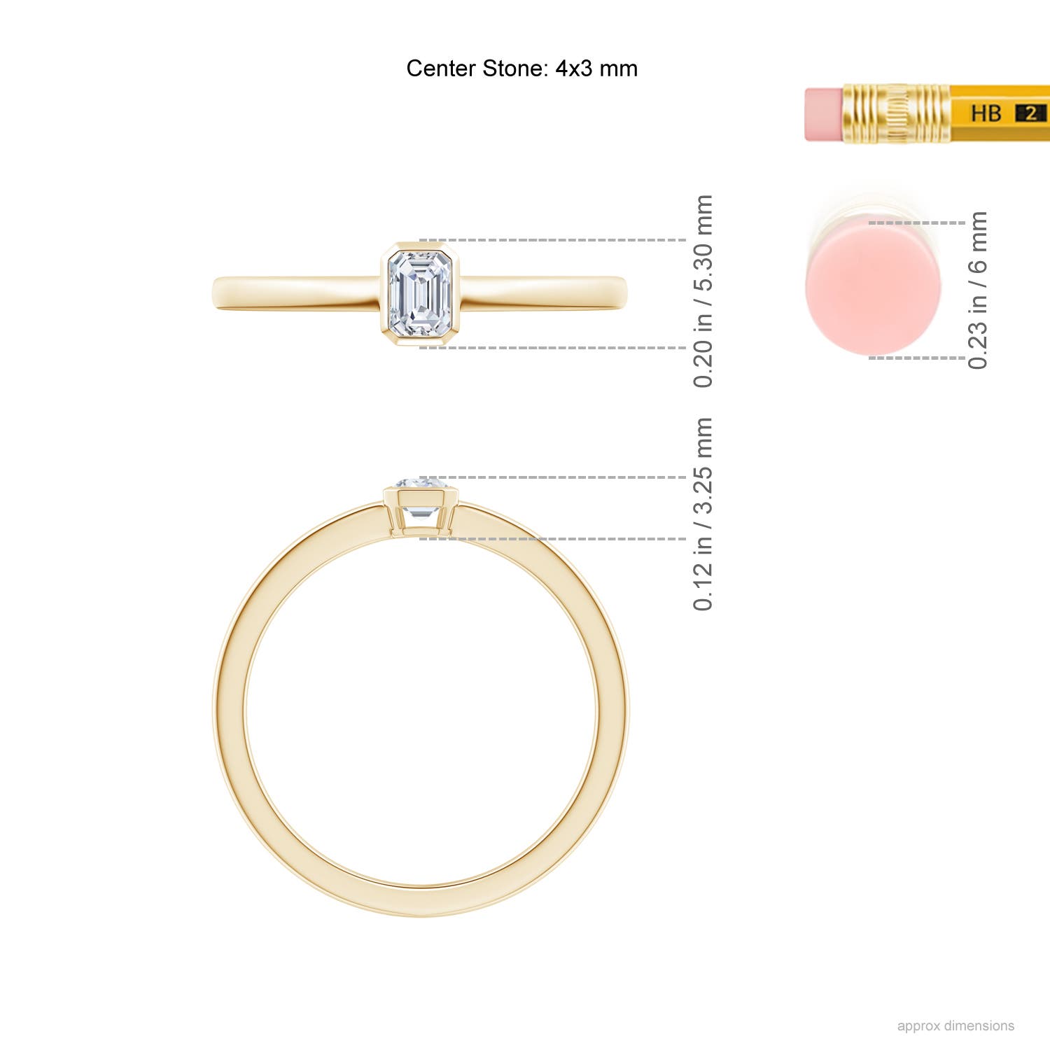 G, VS2 / 0.2 CT / 14 KT Yellow Gold