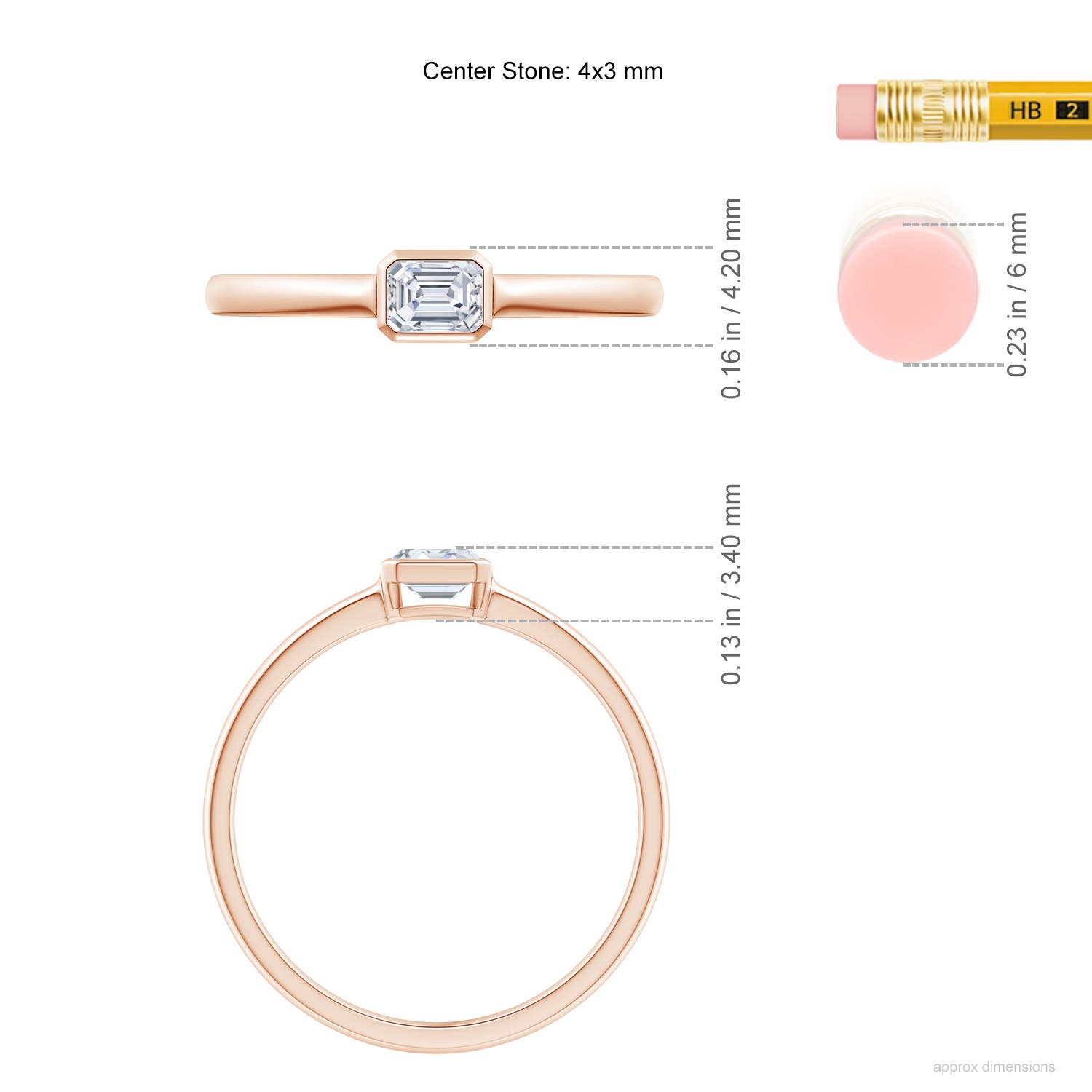 G, VS2 / 0.2 CT / 14 KT Rose Gold