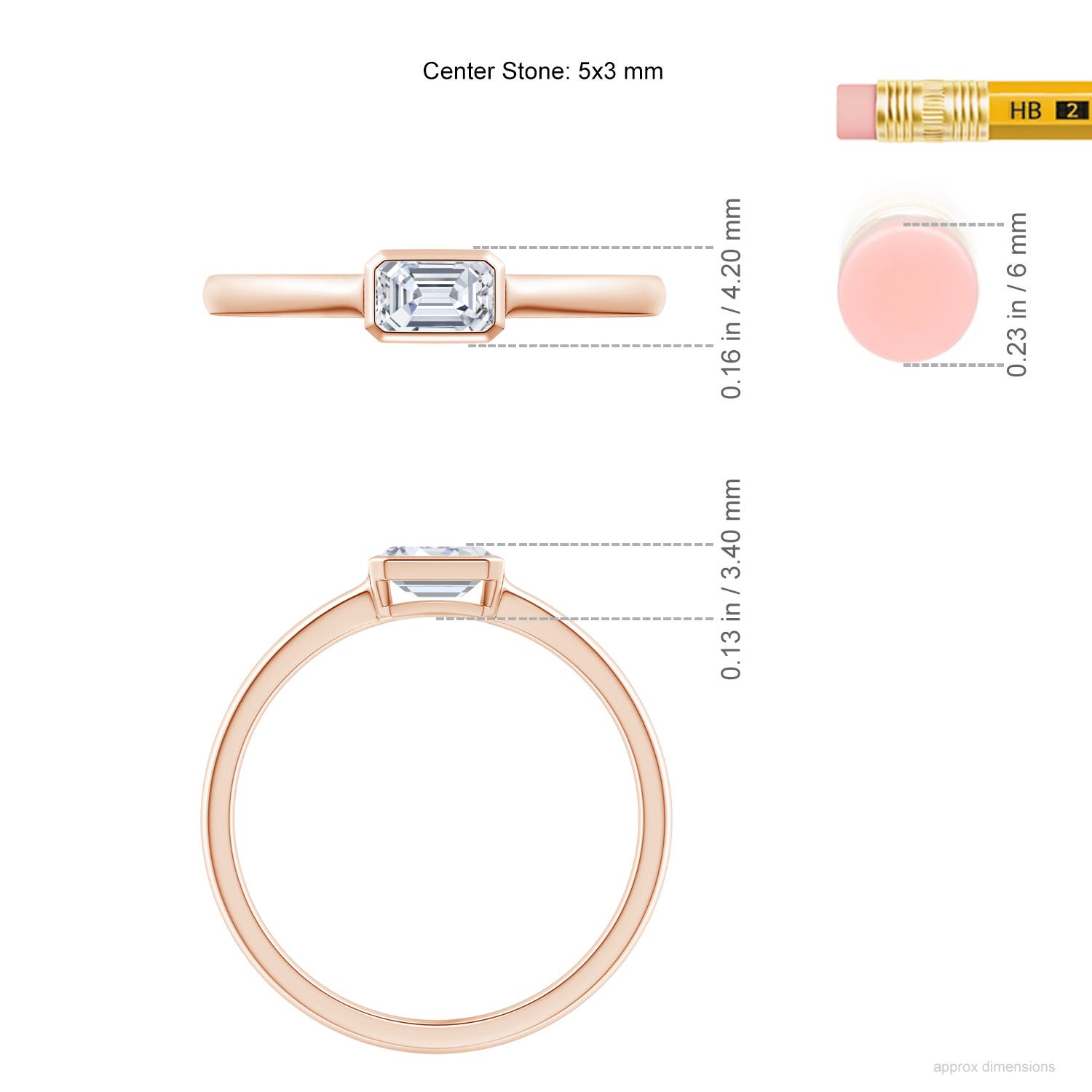 G, VS2 / 0.32 CT / 14 KT Rose Gold