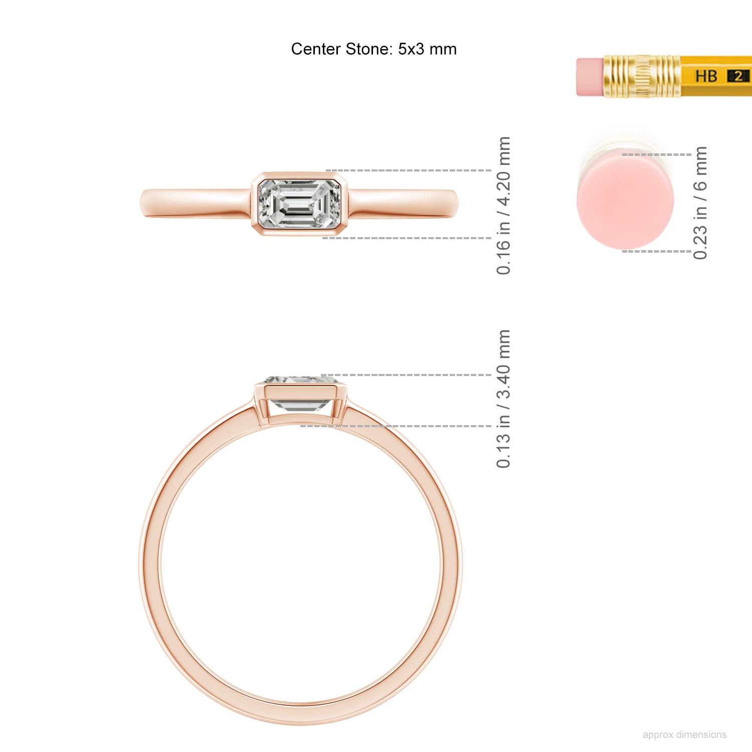 K, I3 / 0.32 CT / 14 KT Rose Gold