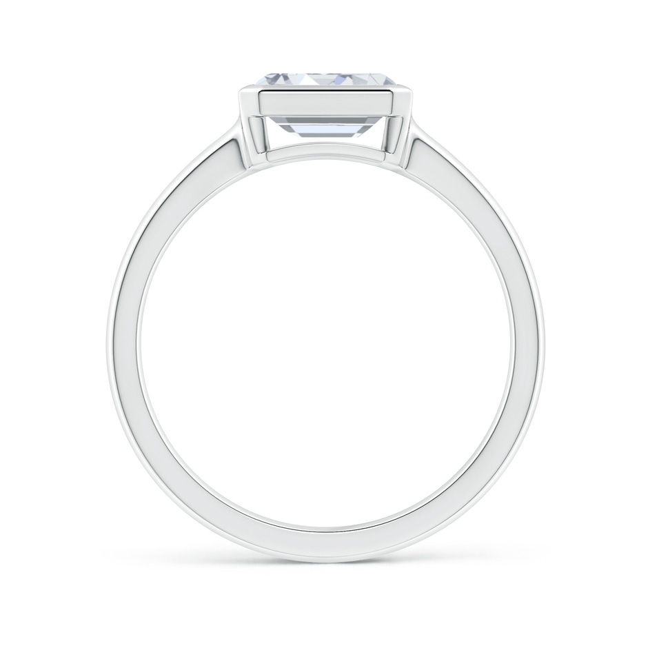 7x5mm GVS2 East-West Emerald-Cut Diamond Solitaire Ring in Bezel Setting in P950 Platinum side 199