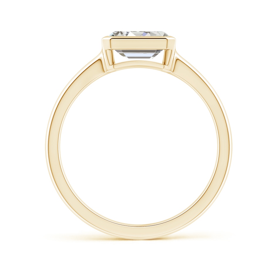 7x5mm IJI1I2 East-West Emerald-Cut Diamond Solitaire Ring in Bezel Setting in Yellow Gold side 199