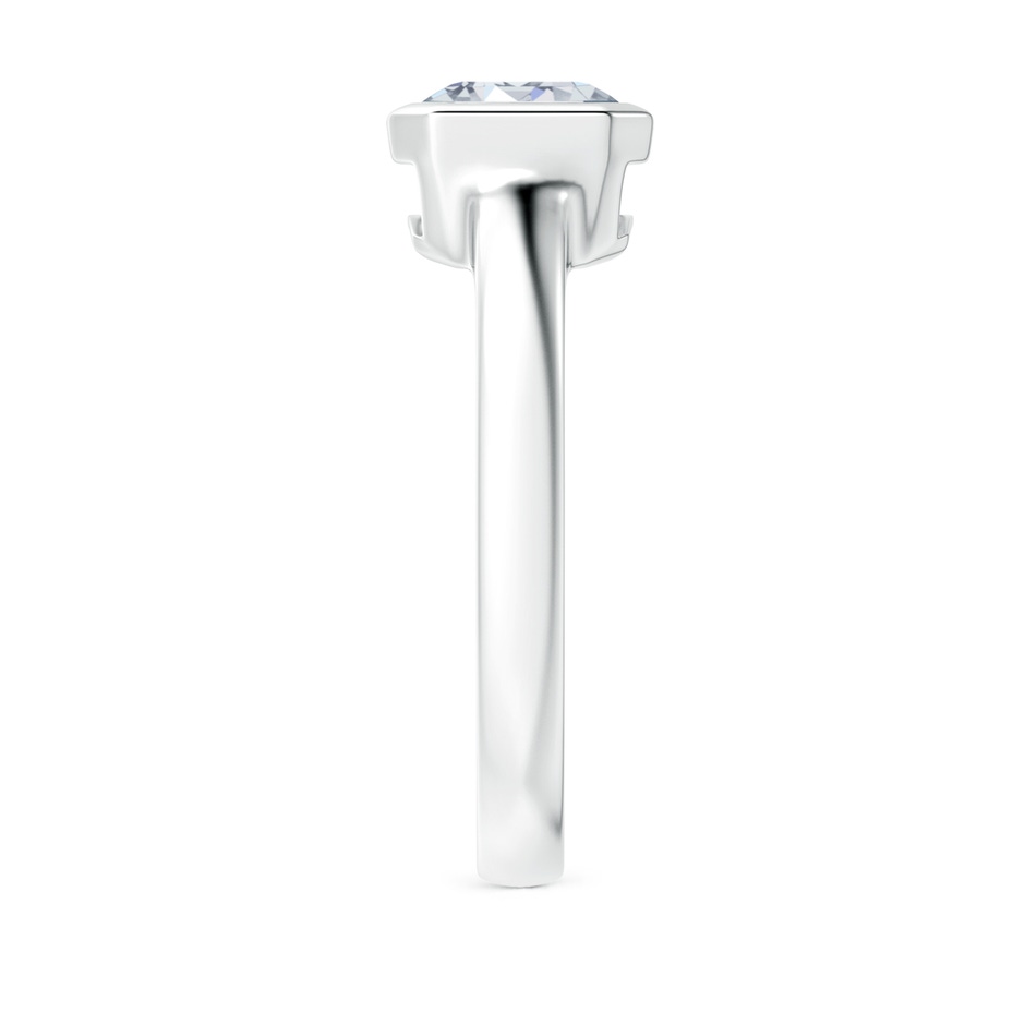 8.5x6.5mm HSI2 East-West Emerald-Cut Diamond Solitaire Ring in Bezel Setting in P950 Platinum side 299