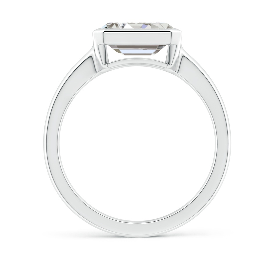 8.5x6.5mm IJI1I2 East-West Emerald-Cut Diamond Solitaire Ring in Bezel Setting in P950 Platinum side 199