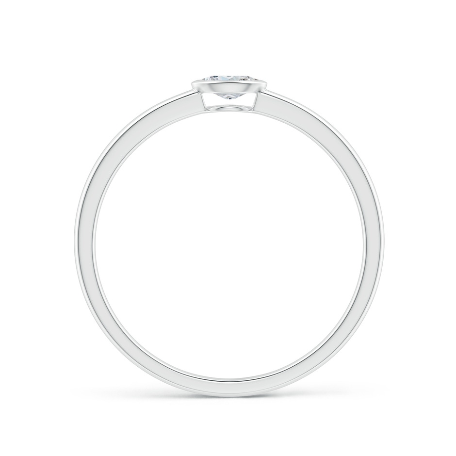 4x3mm GVS2 East-West Oval Diamond Solitaire Ring in Bezel Setting in White Gold side-1
