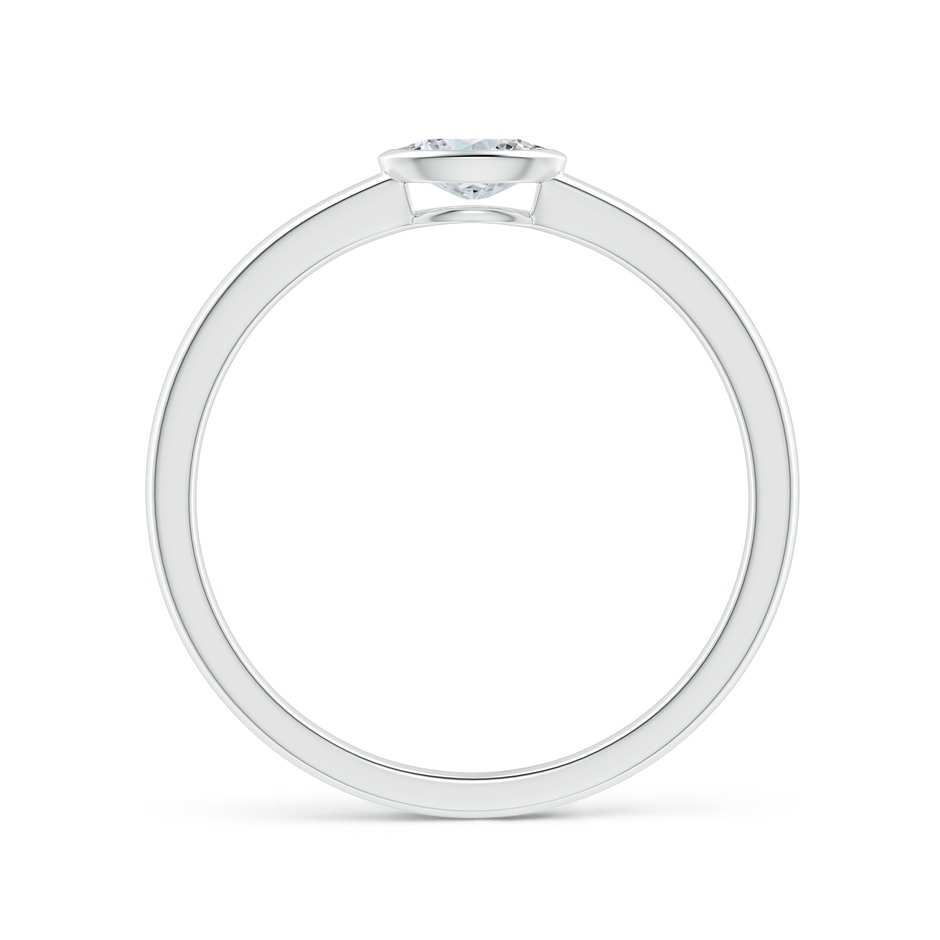5x3mm GVS2 East-West Oval Diamond Solitaire Ring in Bezel Setting in White Gold side-1