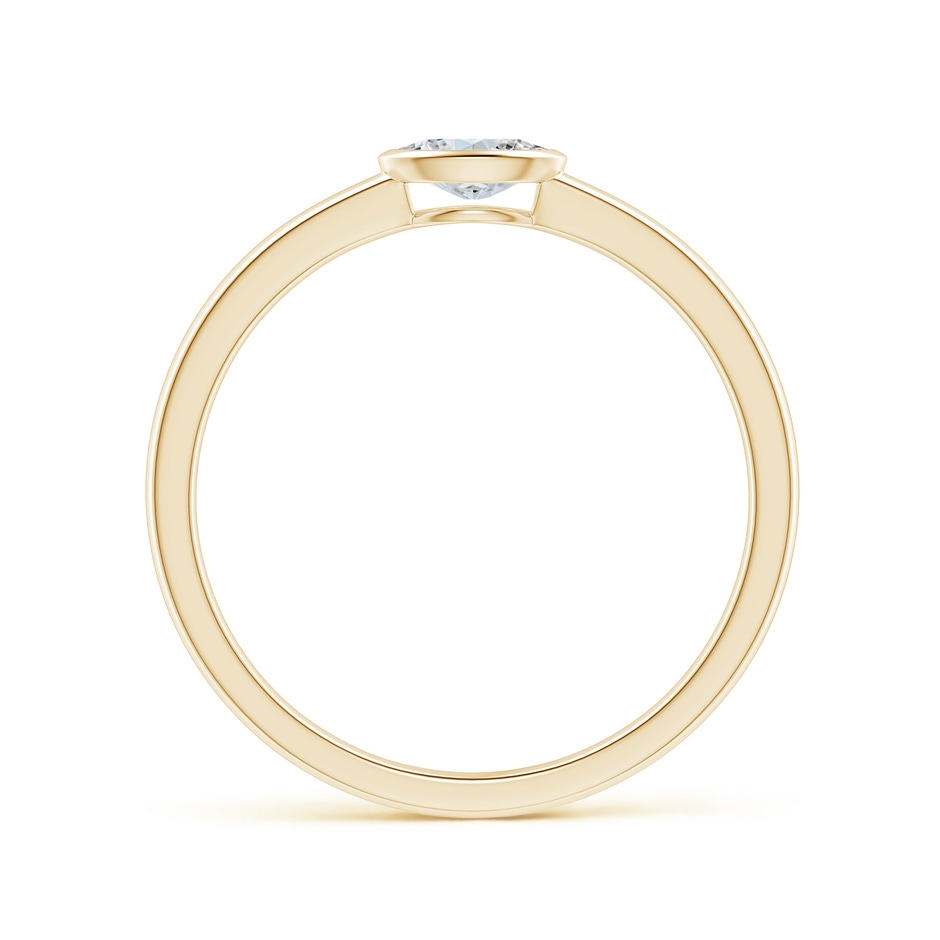 5x3mm GVS2 East-West Oval Diamond Solitaire Ring in Bezel Setting in Yellow Gold side-1