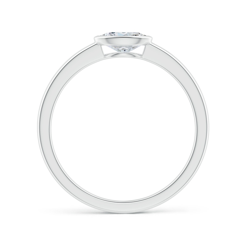 6x4mm GVS2 East-West Oval Diamond Solitaire Ring in Bezel Setting in P950 Platinum side-1