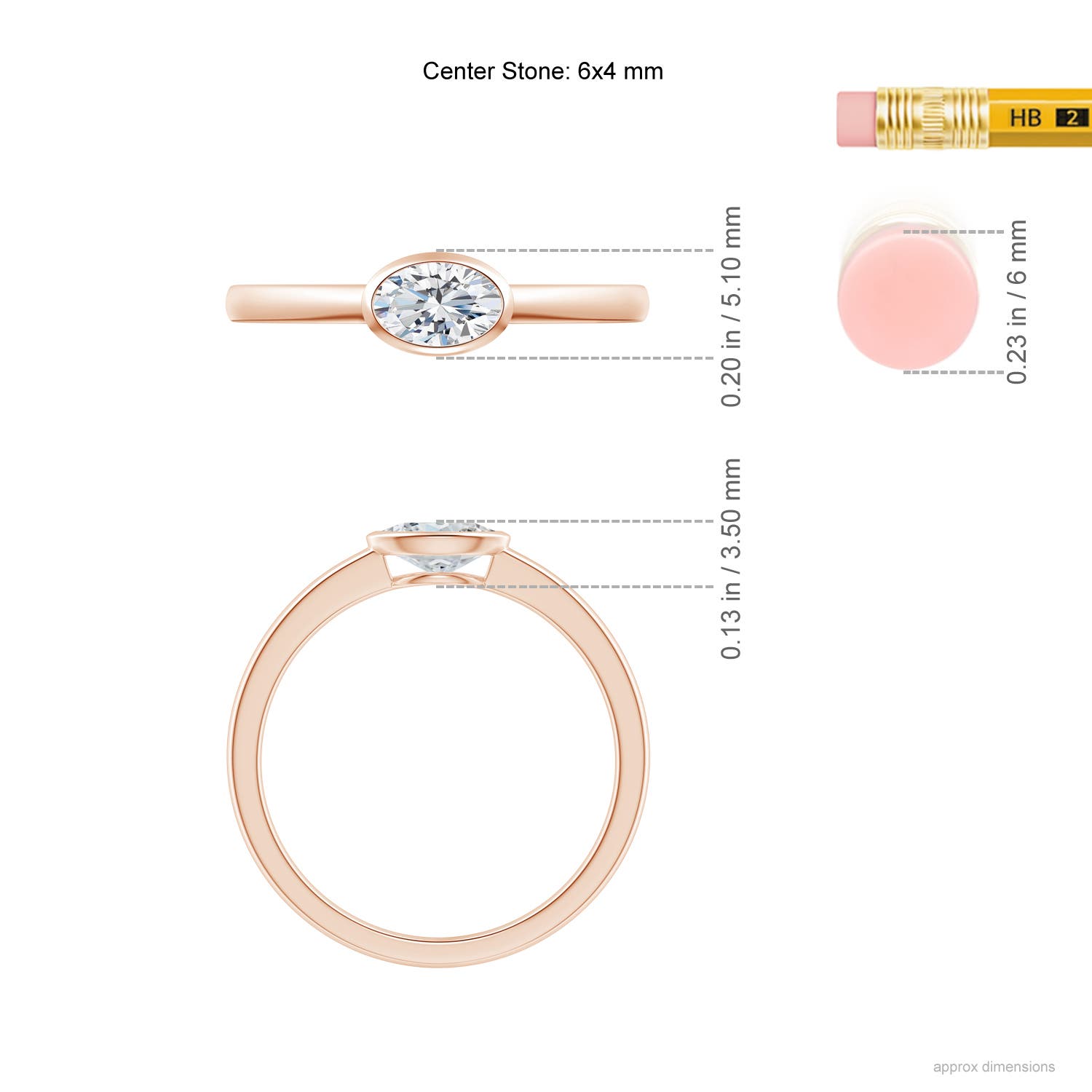 G, VS2 / 0.43 CT / 14 KT Rose Gold