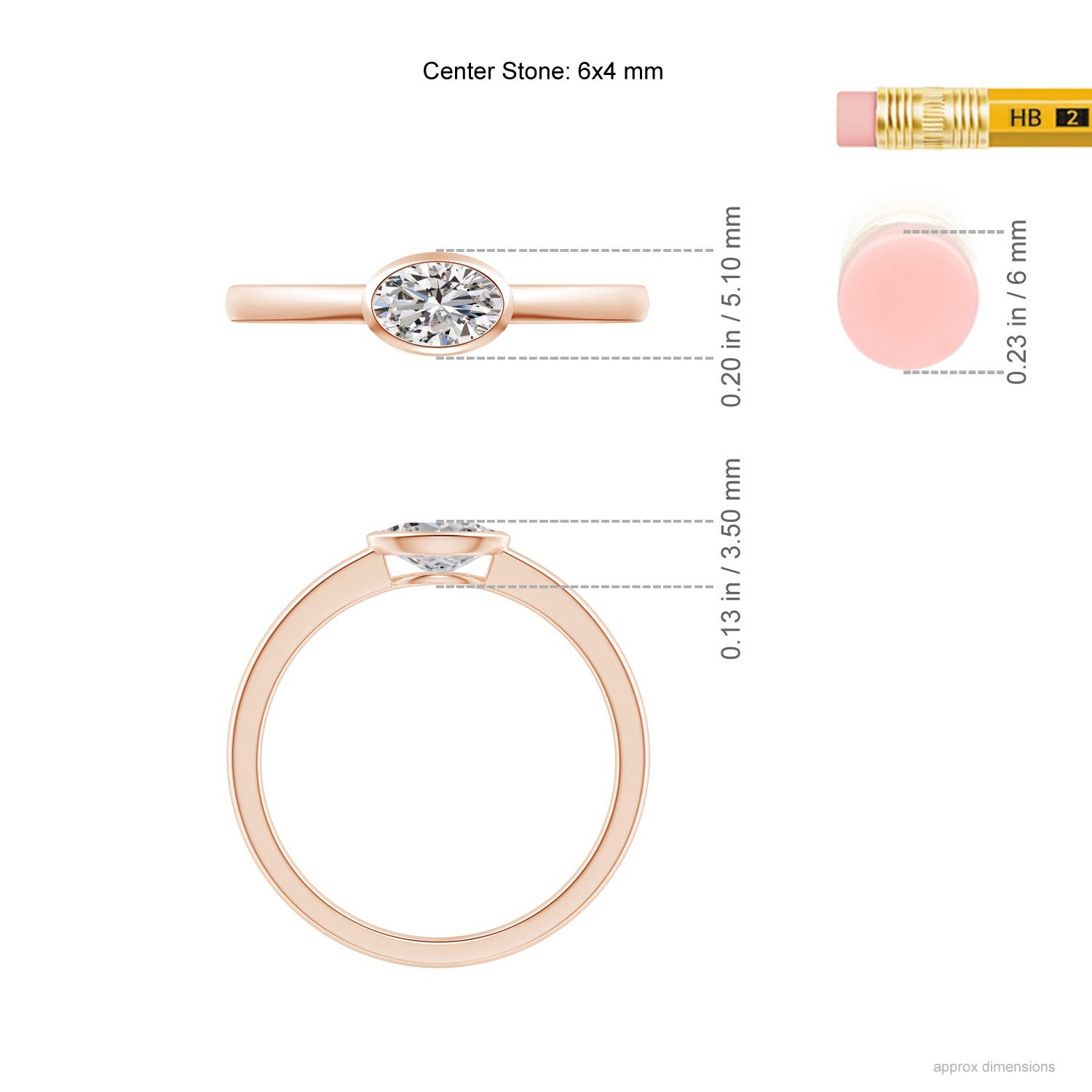 I-J, I1-I2 / 0.43 CT / 14 KT Rose Gold