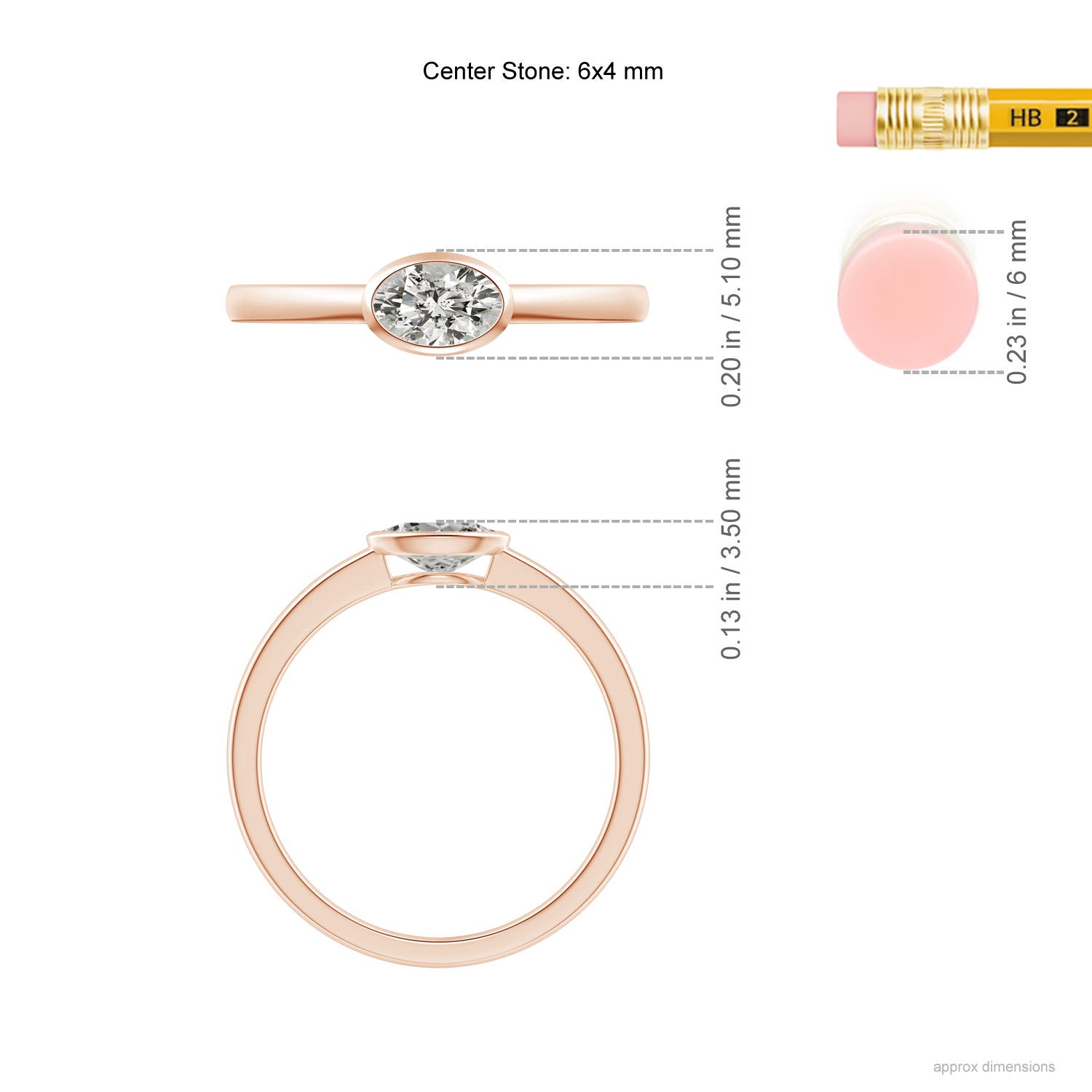 K, I3 / 0.43 CT / 14 KT Rose Gold