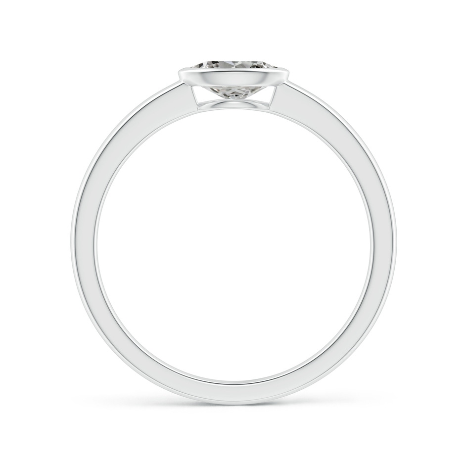 6x4mm KI3 East-West Oval Diamond Solitaire Ring in Bezel Setting in White Gold side-1