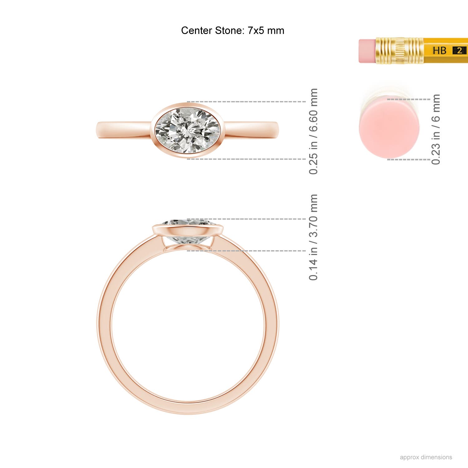 K, I3 / 0.76 CT / 14 KT Rose Gold