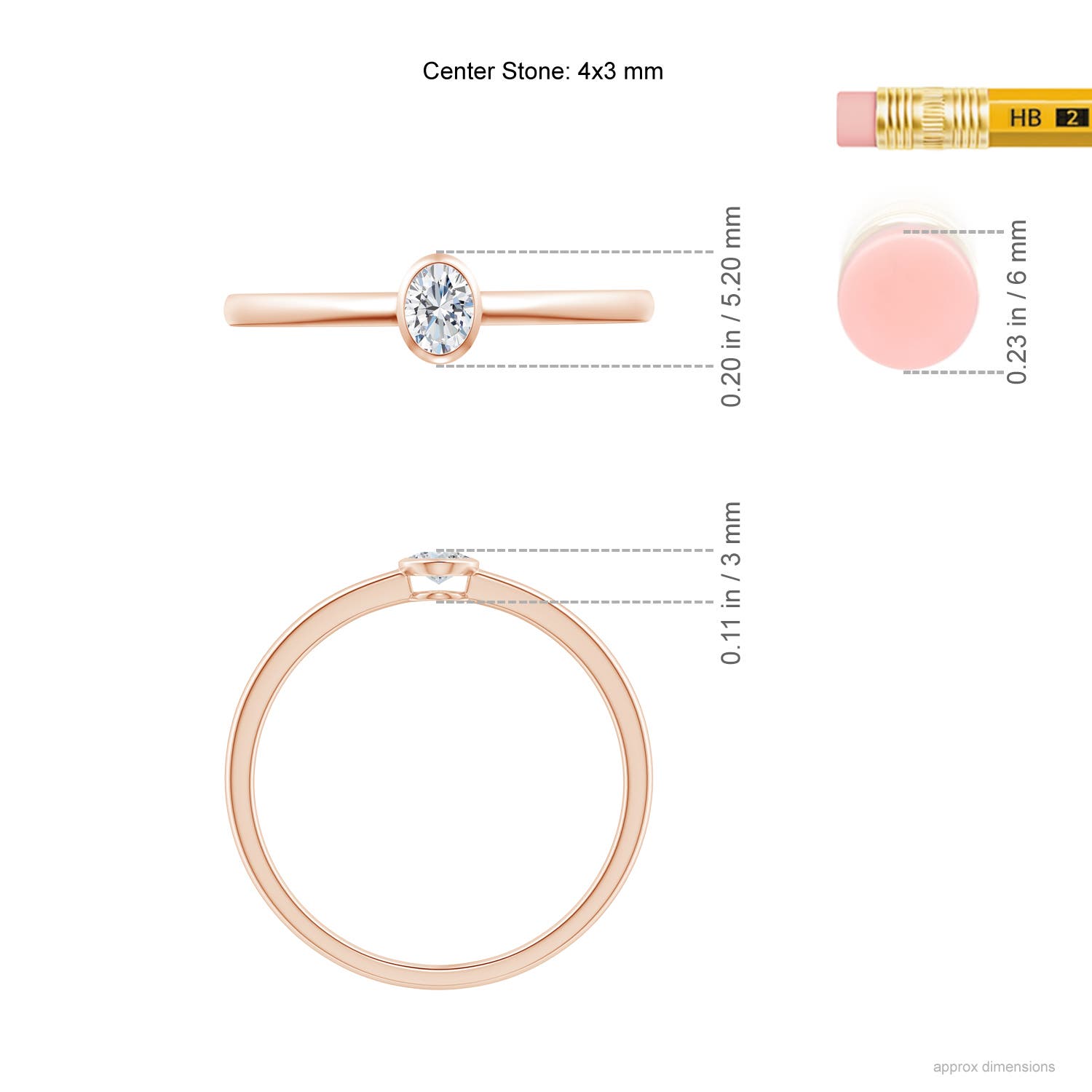 G, VS2 / 0.12 CT / 14 KT Rose Gold