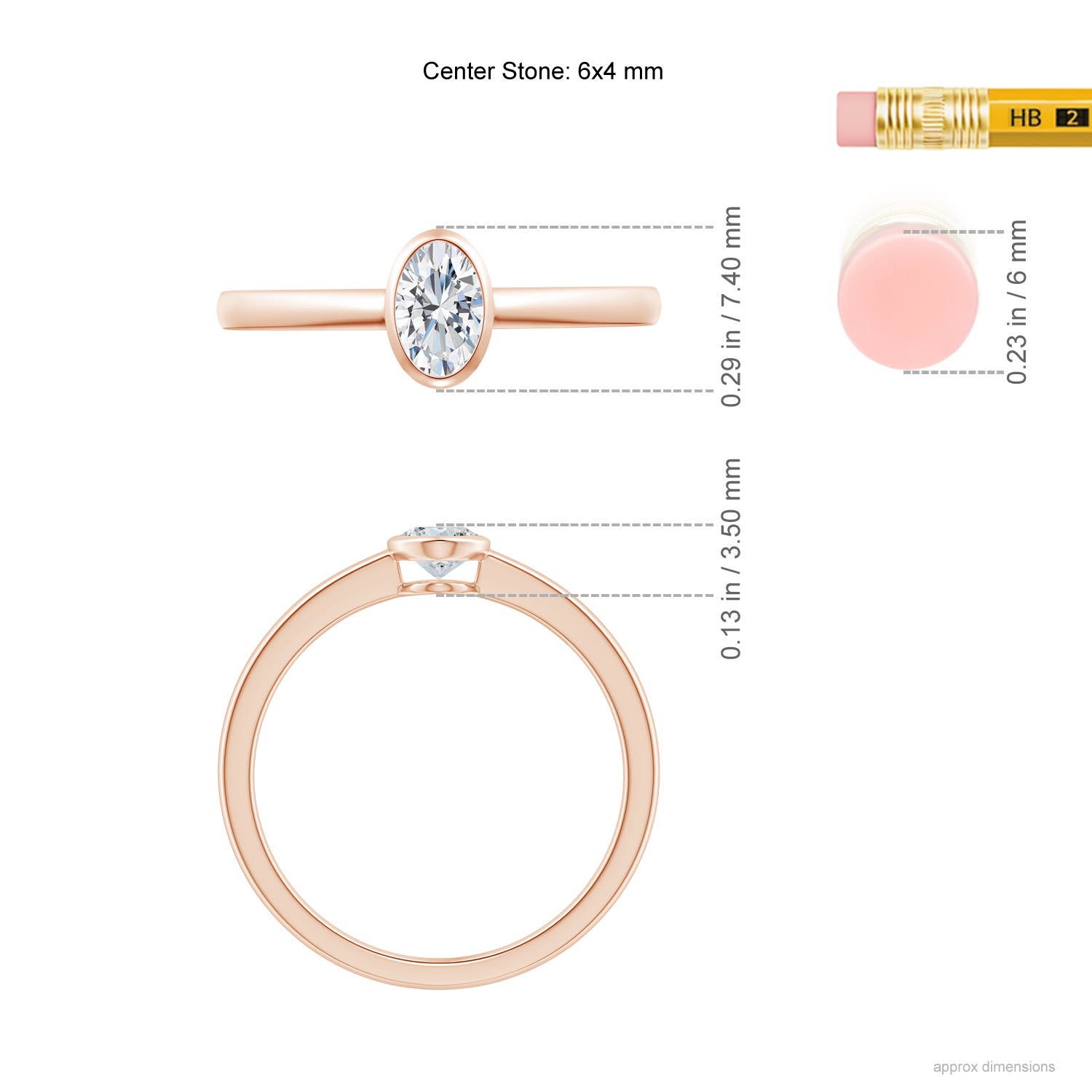 G, VS2 / 0.43 CT / 14 KT Rose Gold