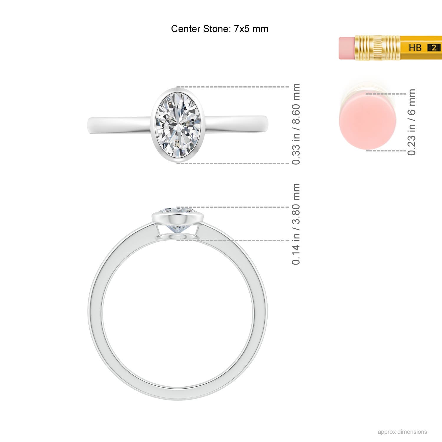 H, SI2 / 0.76 CT / 14 KT White Gold