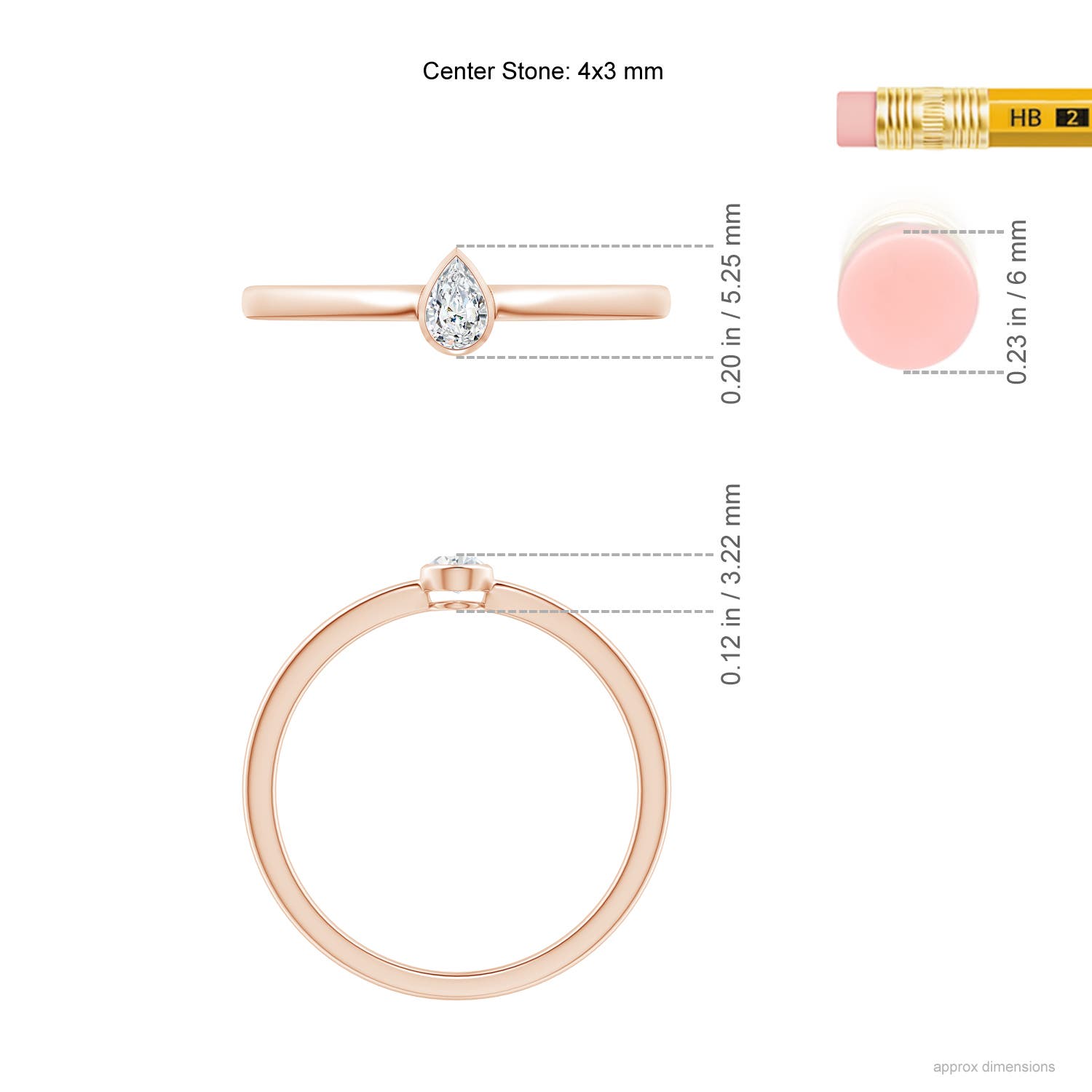 G, VS2 / 0.12 CT / 14 KT Rose Gold