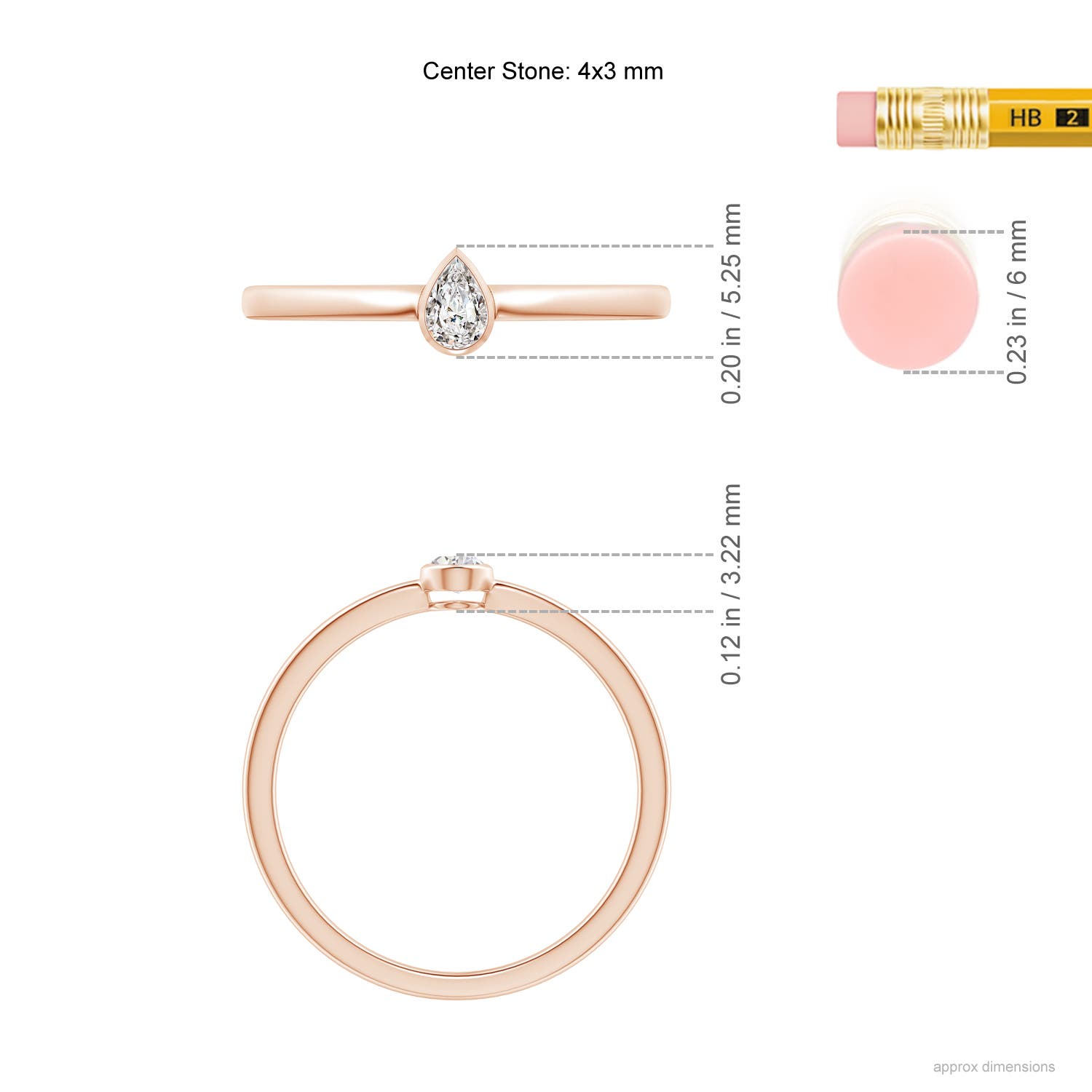 I-J, I1-I2 / 0.12 CT / 14 KT Rose Gold