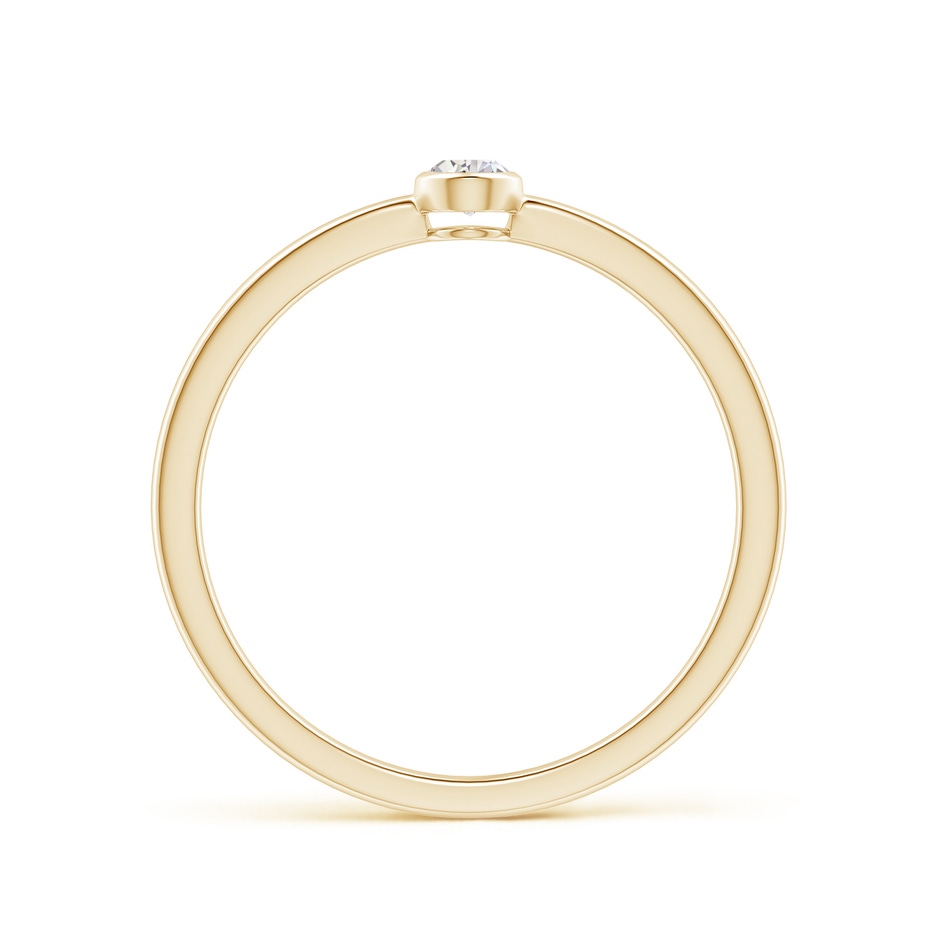 4x3mm IJI1I2 Bezel-Set Pear Diamond Solitaire Ring in Yellow Gold side-1