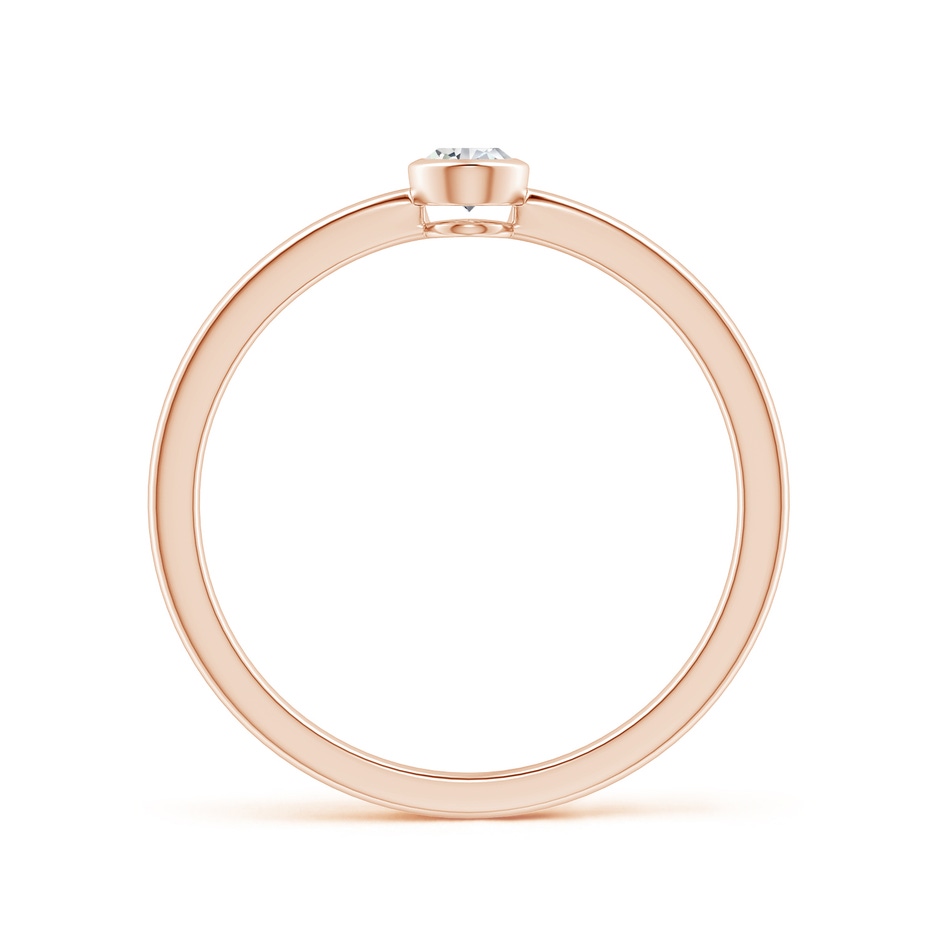 5x3mm HSI2 Bezel-Set Pear Diamond Solitaire Ring in Rose Gold side-1