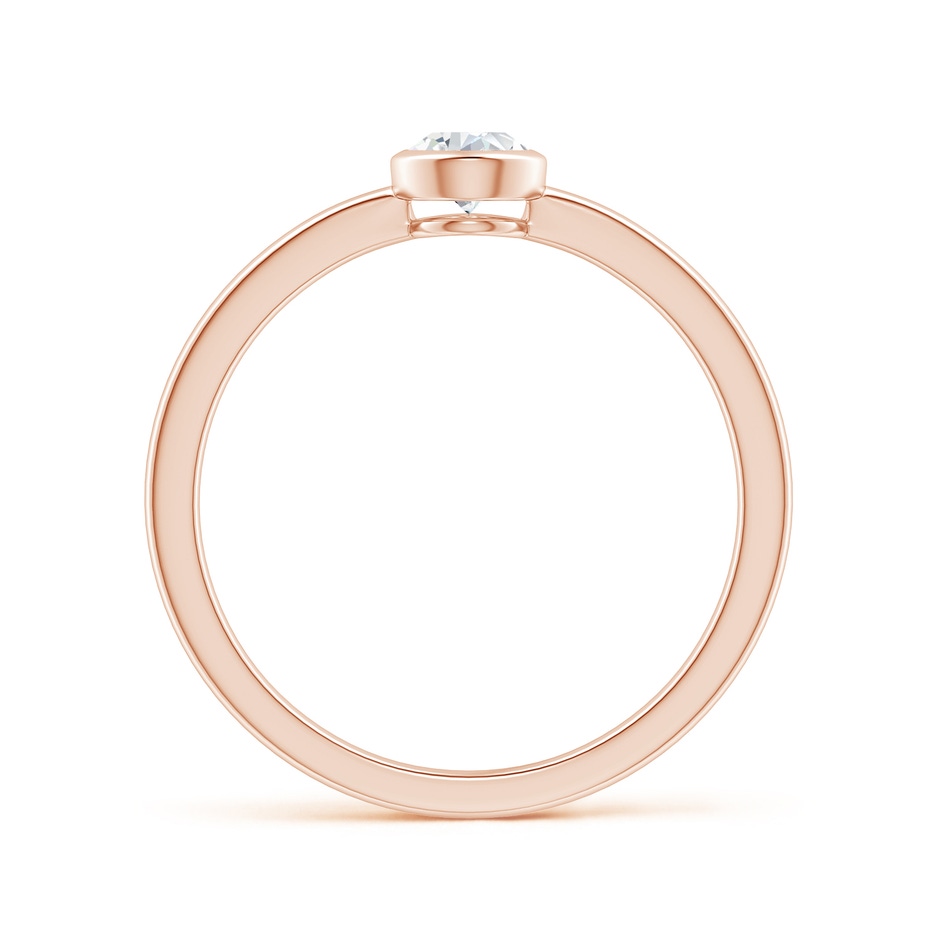 6x4mm GVS2 Bezel-Set Pear Diamond Solitaire Ring in Rose Gold side-1