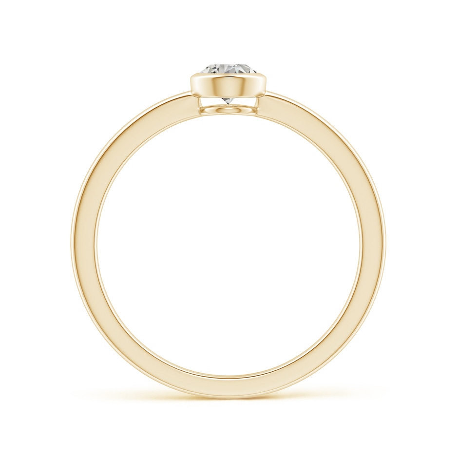 6x4mm KI3 Bezel-Set Pear Diamond Solitaire Ring in Yellow Gold side-1