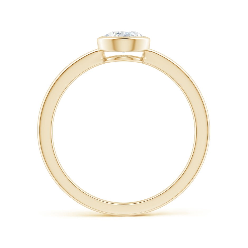 7x5mm GVS2 Bezel-Set Pear Diamond Solitaire Ring in Yellow Gold side-1