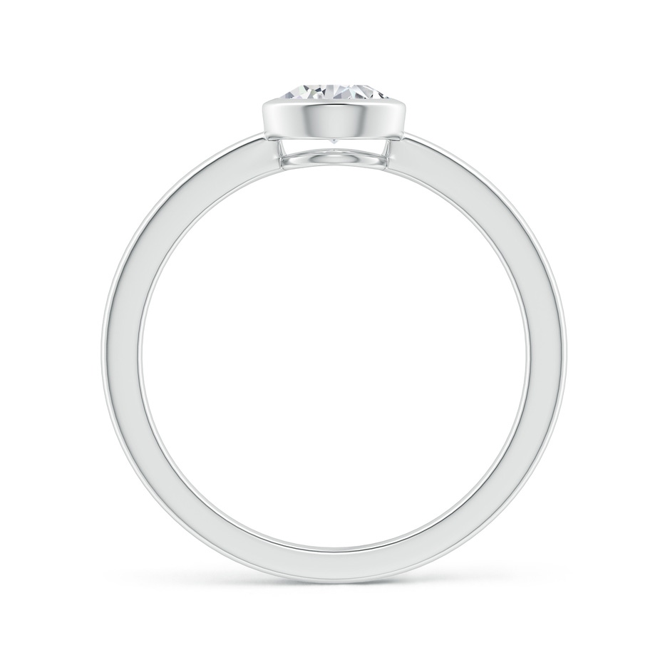 7x5mm HSI2 Bezel-Set Pear Diamond Solitaire Ring in White Gold side-1