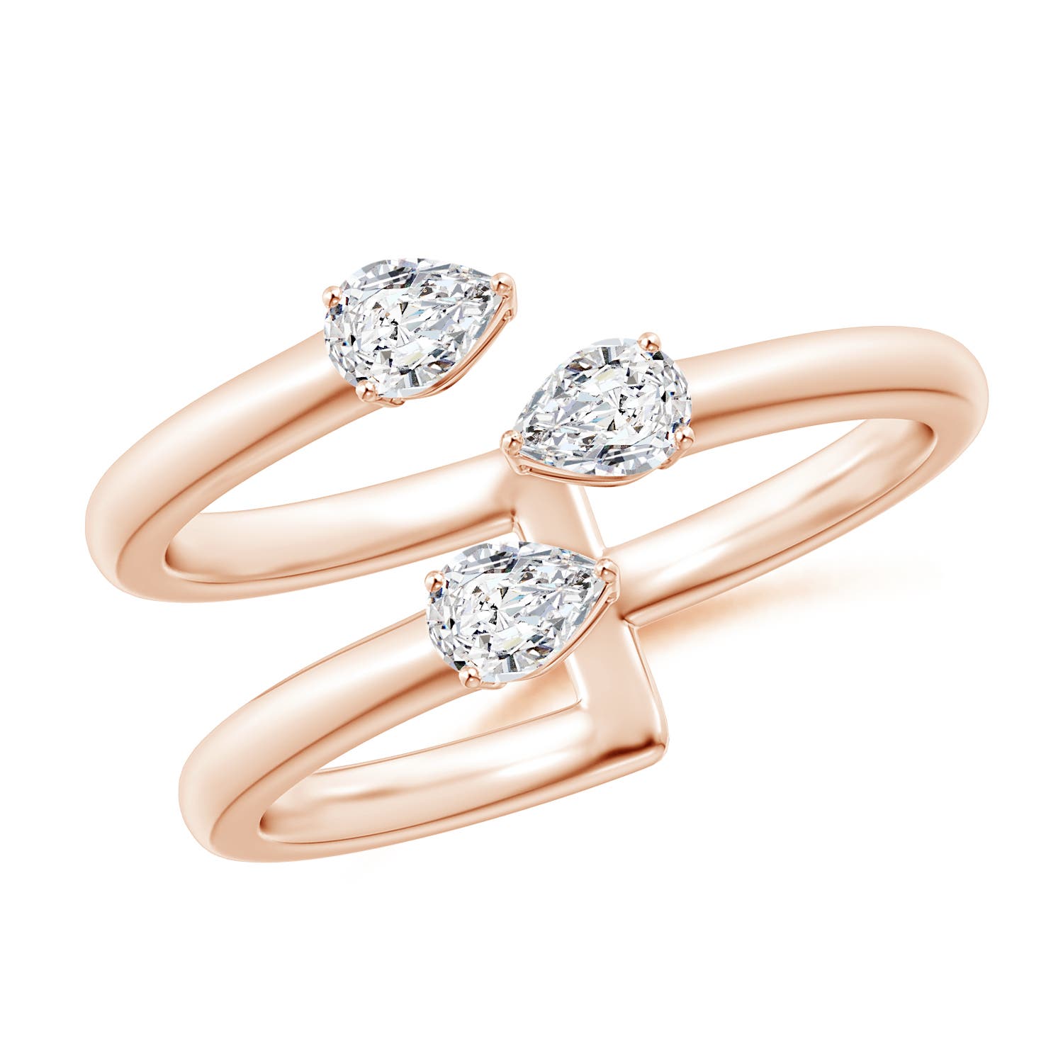 H, SI2 / 0.63 CT / 14 KT Rose Gold