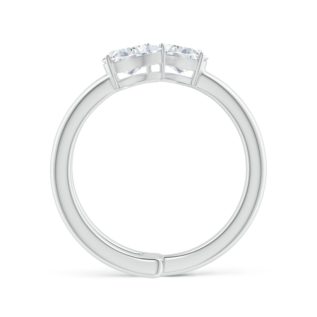 6x4mm GVS2 Pear-Shaped Diamond Three Stone Open Ring in White Gold - side_1