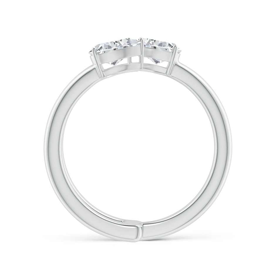 6x4mm HSI2 Pear-Shaped Diamond Three Stone Open Ring in White Gold side-1