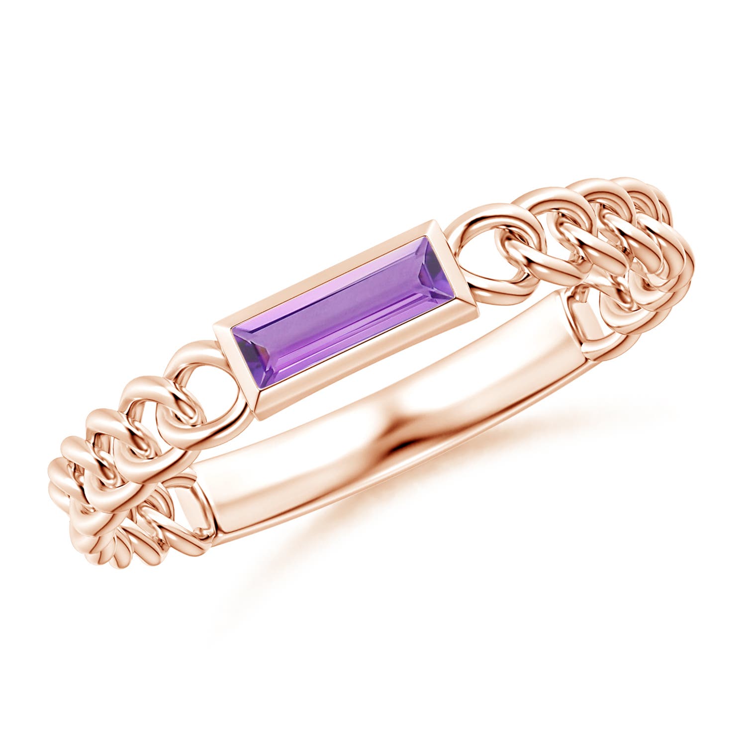 A - Amethyst / 0.18 CT / 14 KT Rose Gold