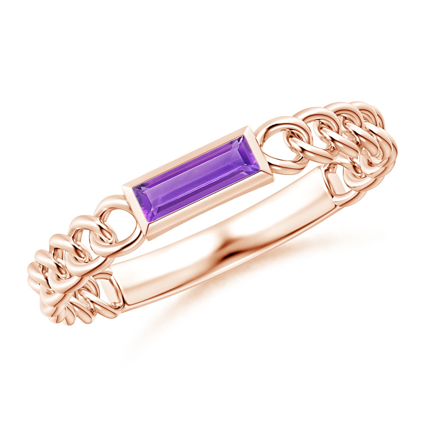 AA - Amethyst / 0.18 CT / 14 KT Rose Gold