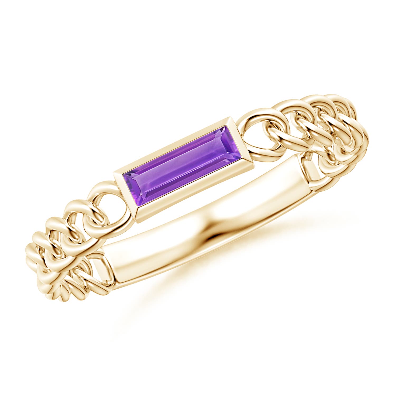 AA - Amethyst / 0.18 CT / 14 KT Yellow Gold