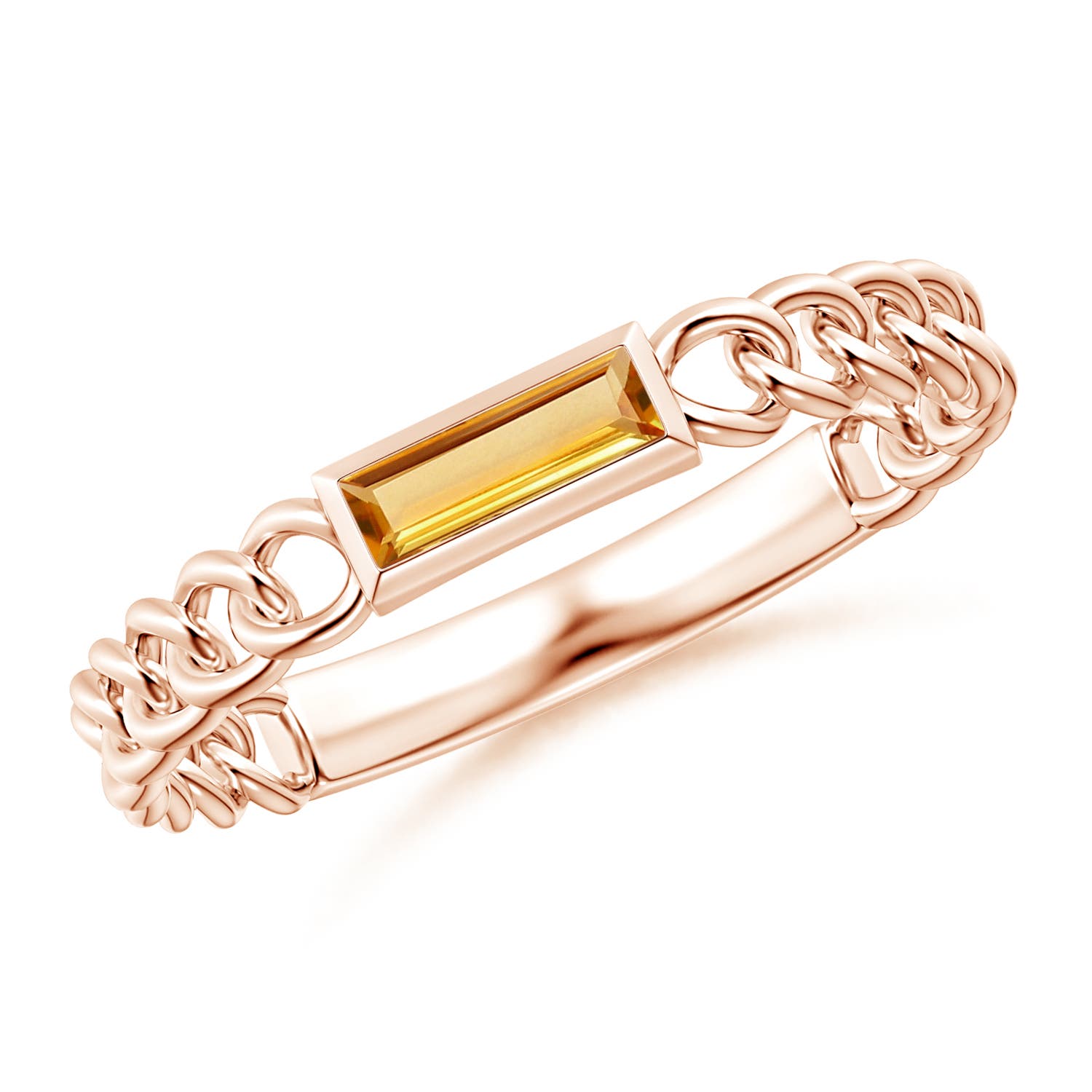 A - Citrine / 0.18 CT / 14 KT Rose Gold