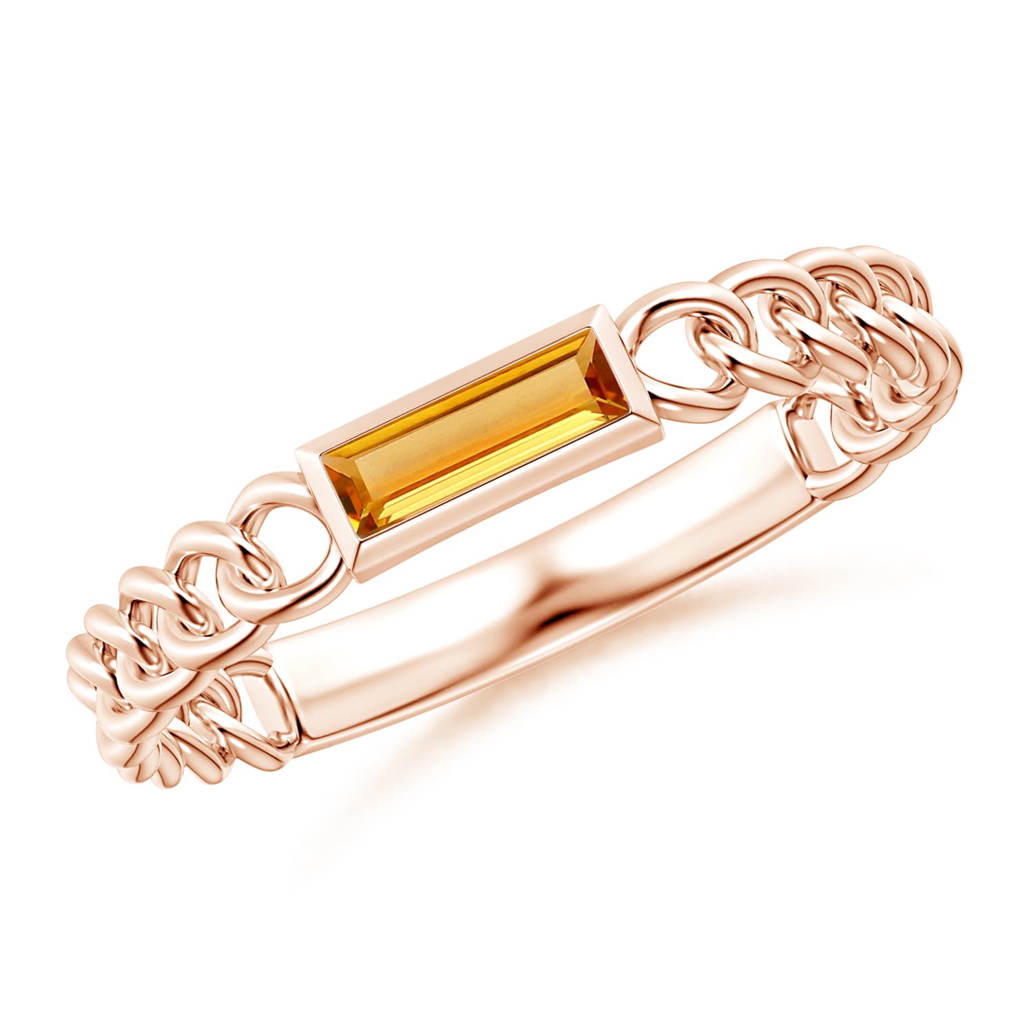 AA - Citrine / 0.18 CT / 14 KT Rose Gold