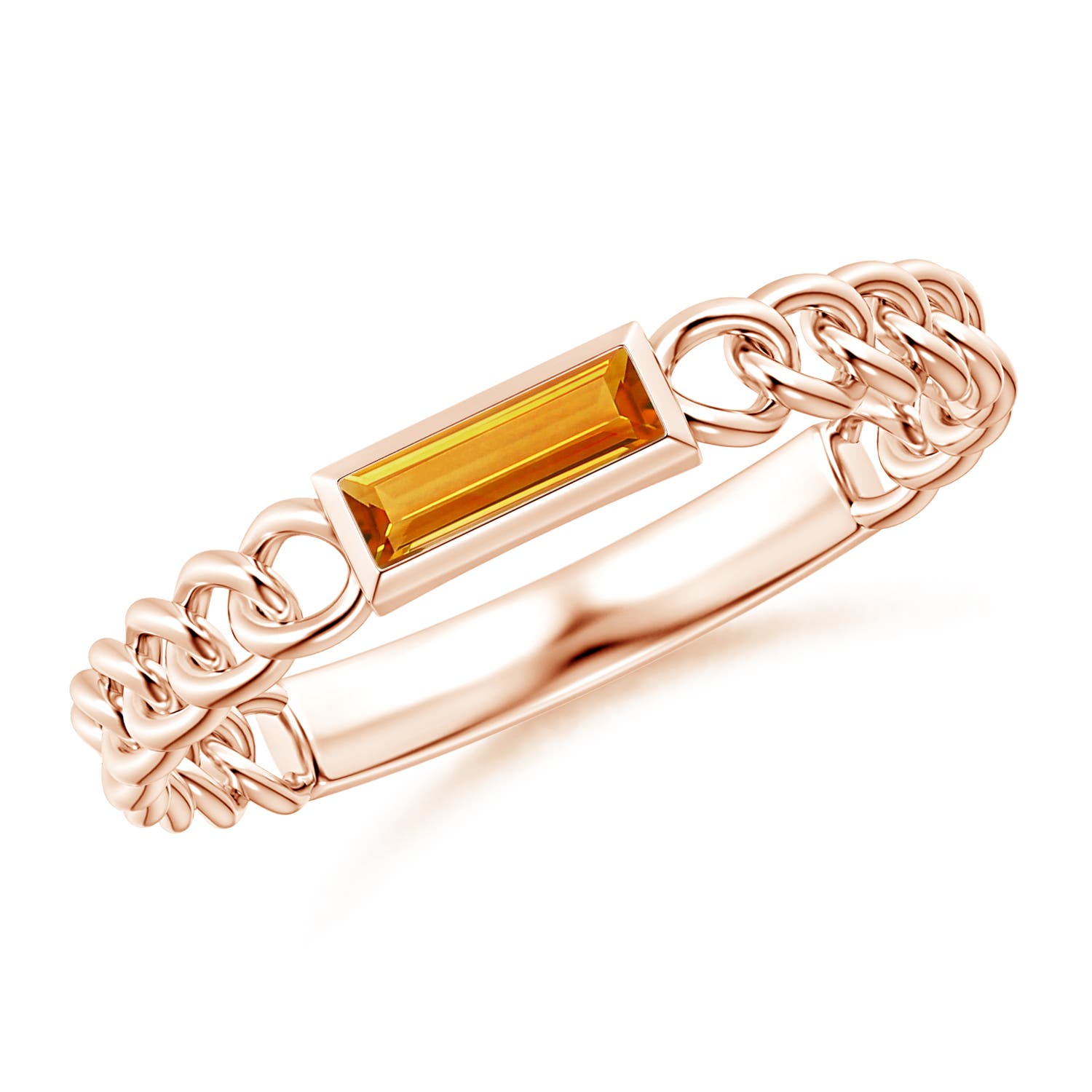 AAA - Citrine / 0.18 CT / 14 KT Rose Gold