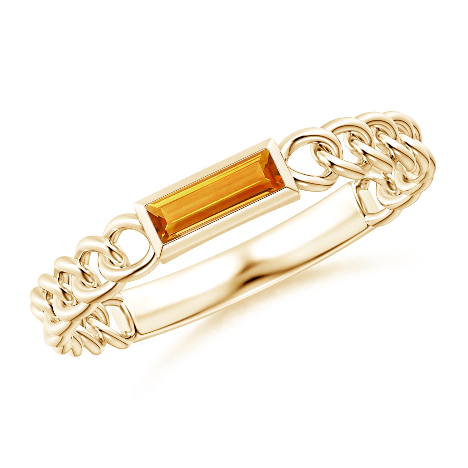 AAA - Citrine / 0.18 CT / 14 KT Yellow Gold