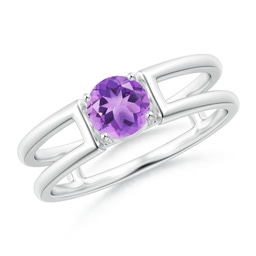 Solitaire Amethyst Solitaire Engagement Rings