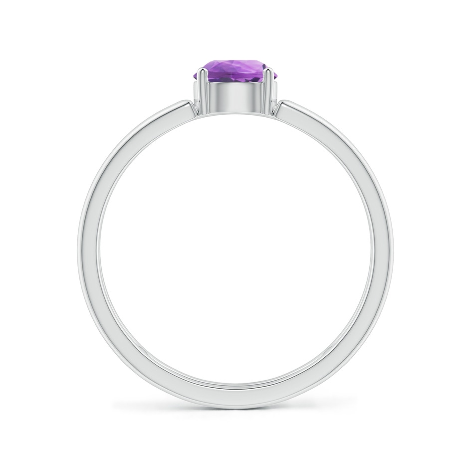 5mm A Amethyst Solitaire Parallel Split Shank Ring in P950 Platinum side-1