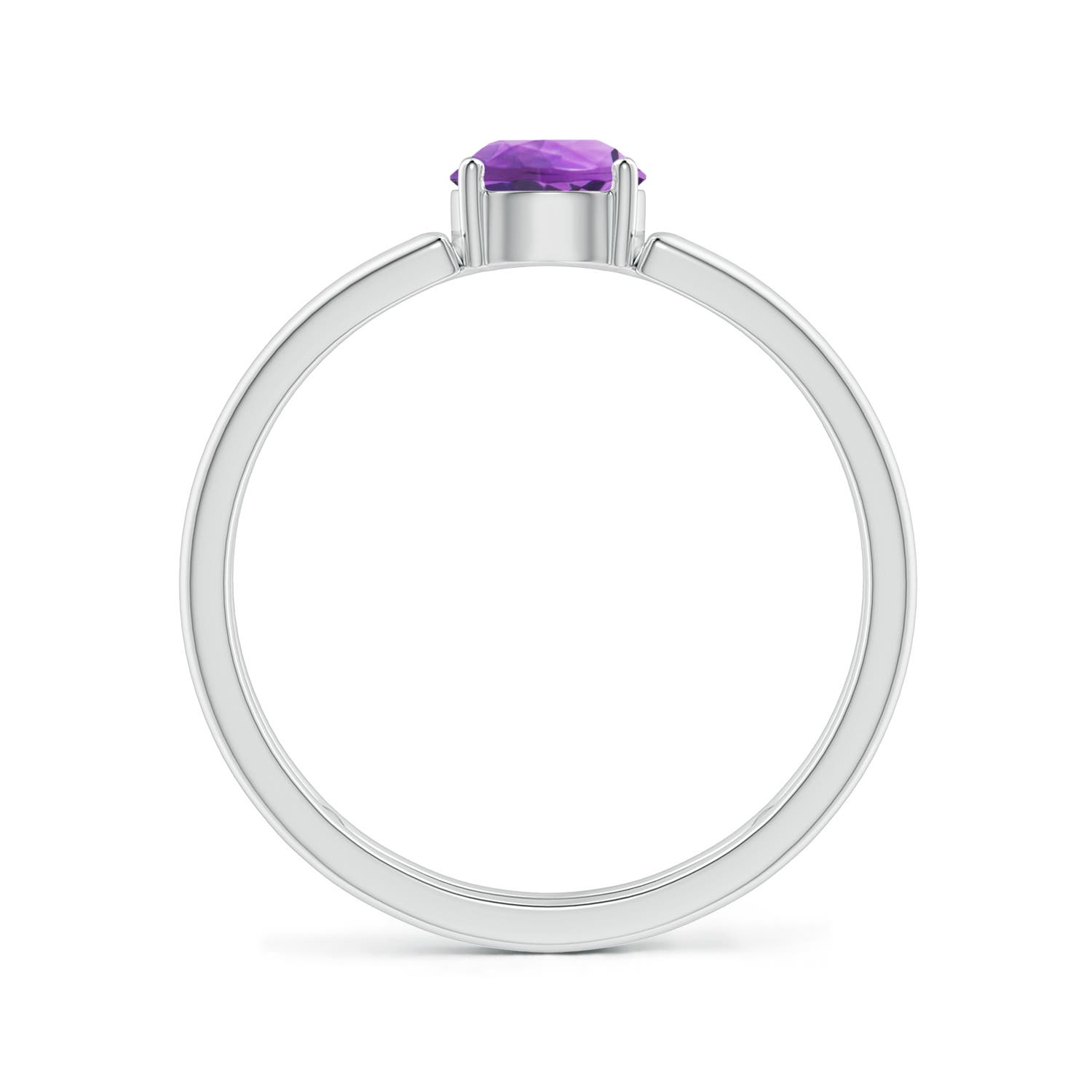 AA - Amethyst / 0.45 CT / 14 KT White Gold