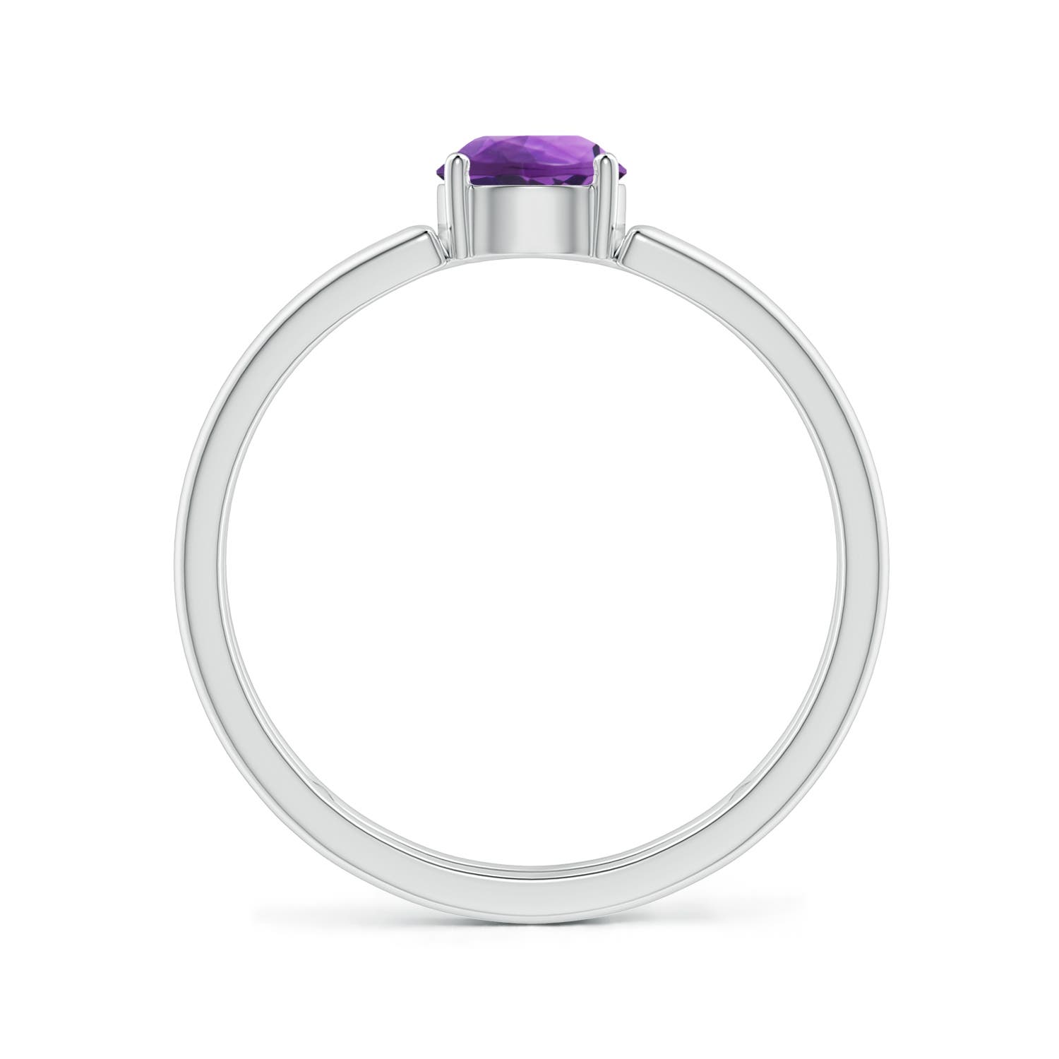 AAA - Amethyst / 0.45 CT / 14 KT White Gold