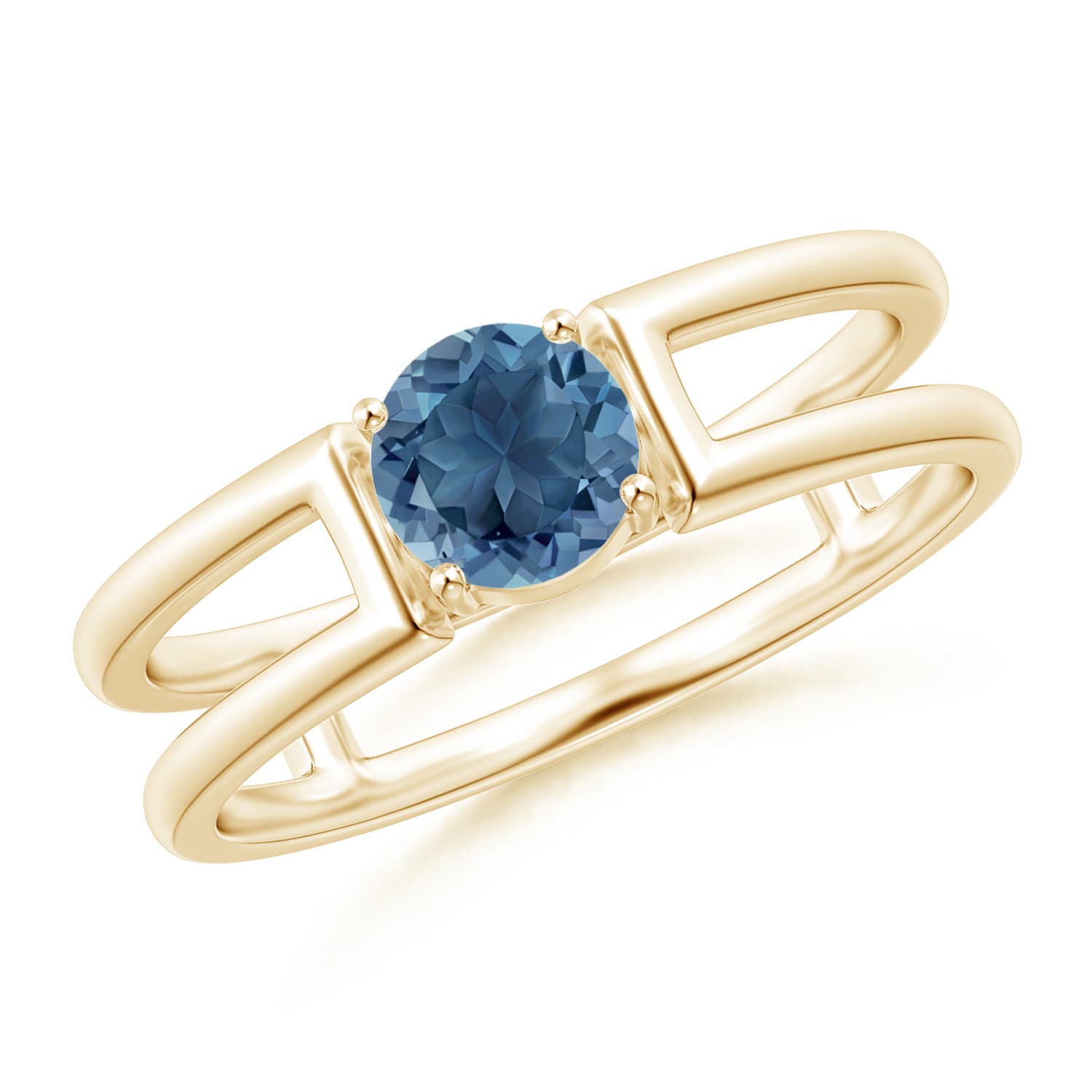 A - London Blue Topaz / 0.6 CT / 14 KT Yellow Gold