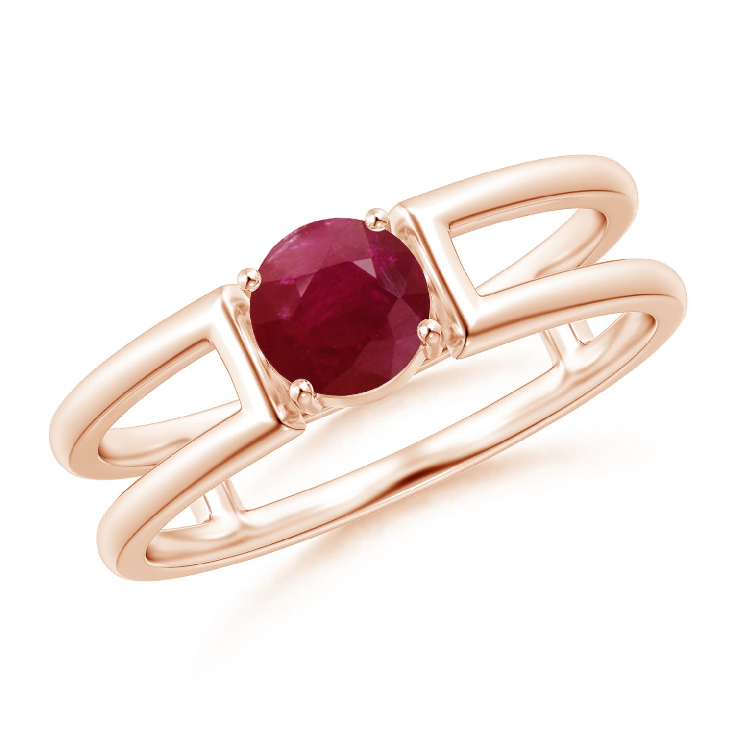 A - Ruby / 0.6 CT / 14 KT Rose Gold