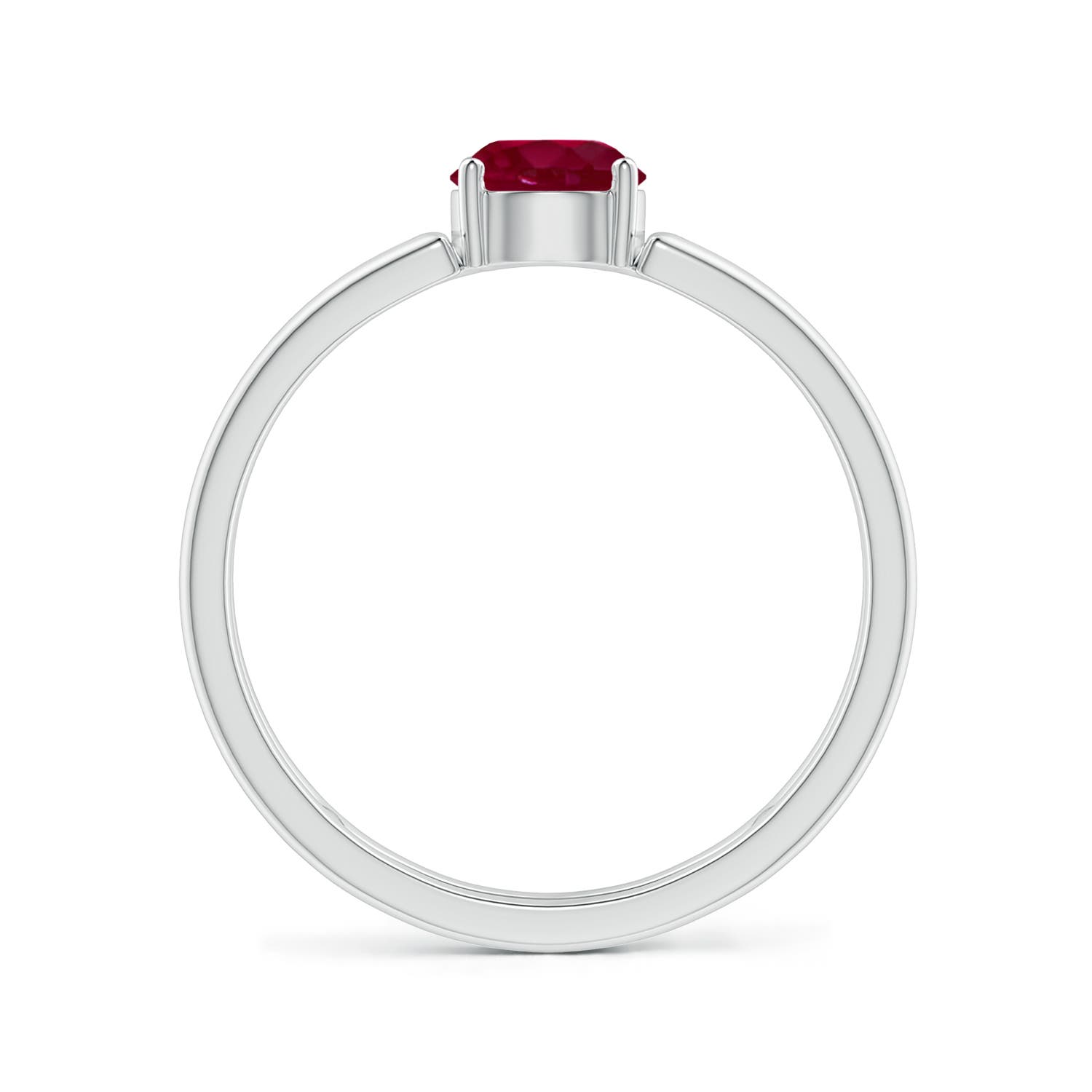 A - Ruby / 0.6 CT / 14 KT White Gold