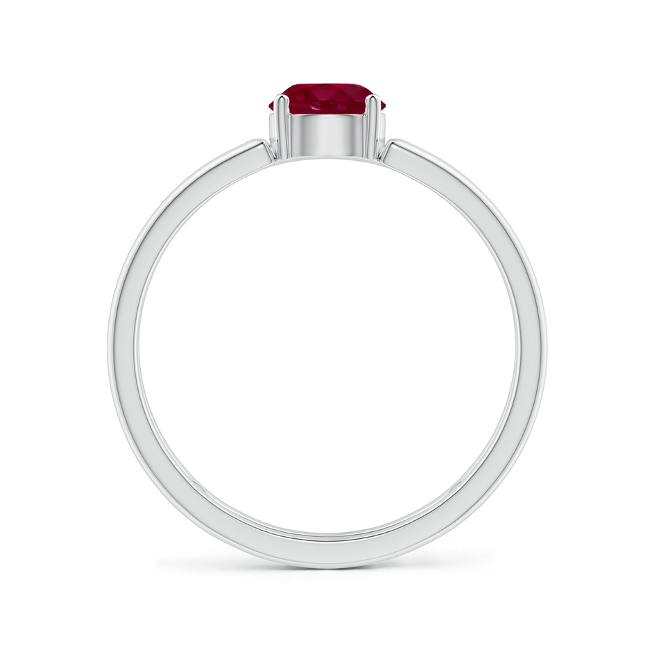 5mm A Ruby Solitaire Parallel Split Shank Ring in White Gold Side-1
