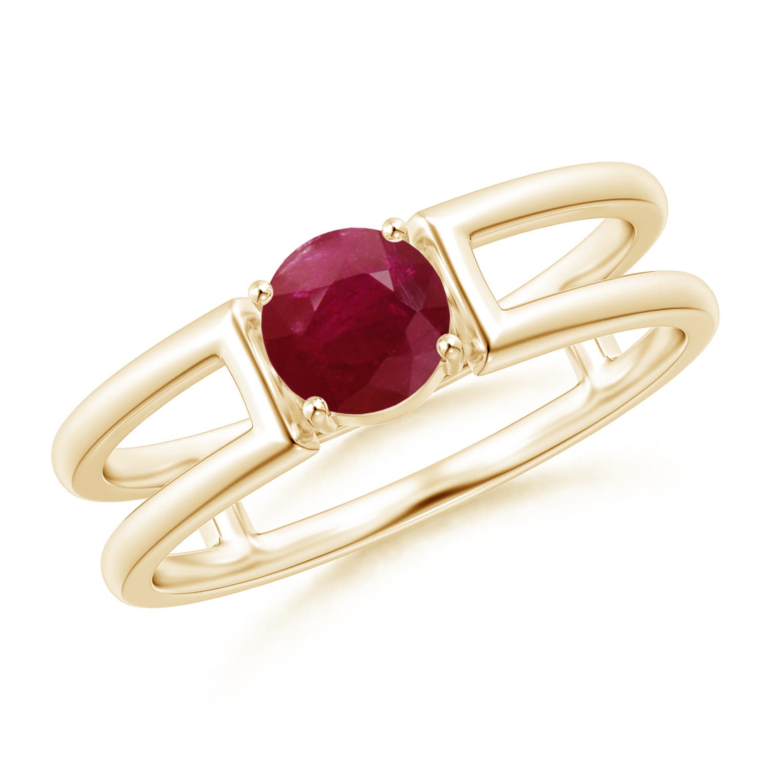 A - Ruby / 0.6 CT / 14 KT Yellow Gold