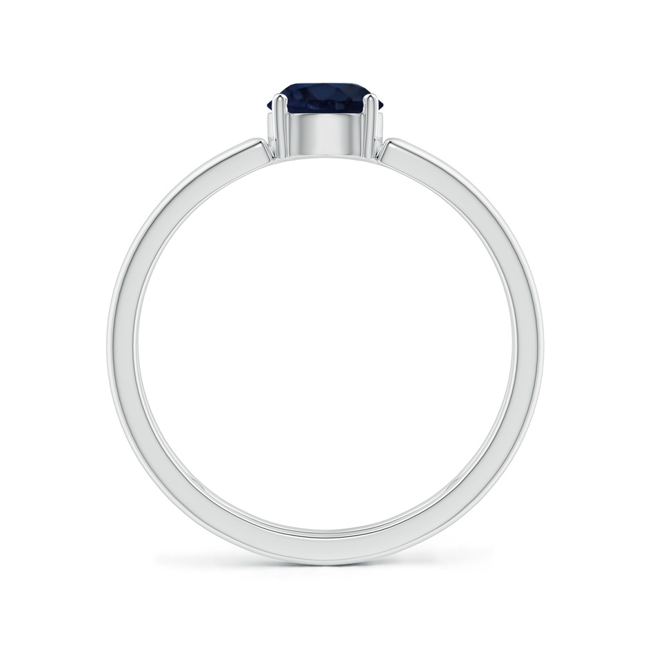 5mm A Sapphire Solitaire Parallel Split Shank Ring in P950 Platinum Side-1